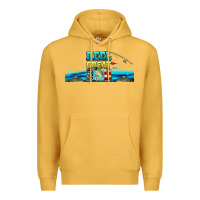 Mustard reel great dad  libbey glass Premium Hoodie - HRA Design Shop