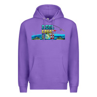 Purple reel great dad  libbey glass Premium Hoodie - HRA Design Shop