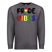 Charcoal Heather pride vibes Premium Sweatshirt - MaliasSmallBusiness
