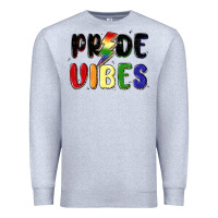 Heather Grey pride vibes Premium Sweatshirt - MaliasSmallBusiness