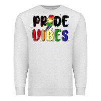 Oatmeal Heather pride vibes Premium Sweatshirt - MaliasSmallBusiness