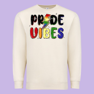 Pride Vibes Premium Sweatshirt Designed By Maliassmallbusiness