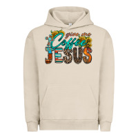 Pigment French Oak give me coffee jesus Urban Hoodie - RacoonDesign