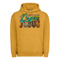 Pigment Peanut Butter give me coffee jesus Urban Hoodie - RacoonDesign