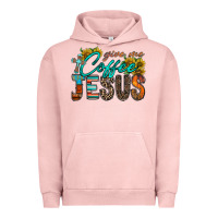 Pigment Salmon give me coffee jesus Urban Hoodie - RacoonDesign