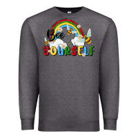 Charcoal Heather bee yourself Premium Sweatshirt - MaliasSmallBusiness