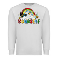 Dove Grey bee yourself Premium Sweatshirt - MaliasSmallBusiness