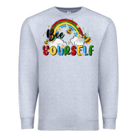 Heather Grey bee yourself Premium Sweatshirt - MaliasSmallBusiness