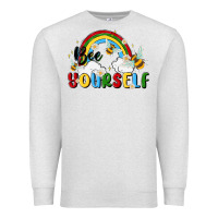 Oatmeal Heather bee yourself Premium Sweatshirt - MaliasSmallBusiness