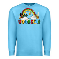 Ocean Blue bee yourself Premium Sweatshirt - MaliasSmallBusiness