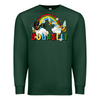 Sports Green bee yourself Premium Sweatshirt - MaliasSmallBusiness