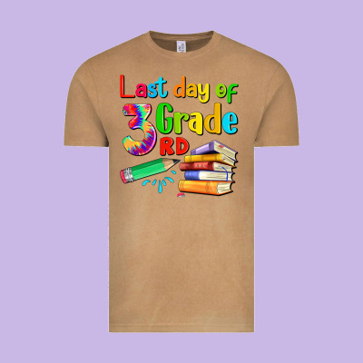 Last Day Of Third Grade Vintage Tee Designed By Artiststas