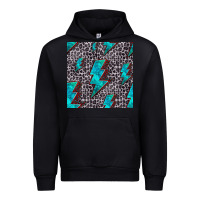 Black turquoise lightning bolt seamless pattern Urban Hoodie - HRA Design Shop