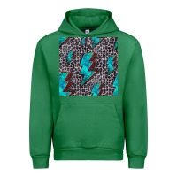 Emerald turquoise lightning bolt seamless pattern Urban Hoodie - HRA Design Shop
