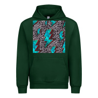 Forest Green turquoise lightning bolt seamless pattern Urban Hoodie - HRA Design Shop