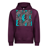 Mauve Wine turquoise lightning bolt seamless pattern Urban Hoodie - HRA Design Shop