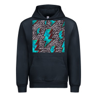 Navy turquoise lightning bolt seamless pattern Urban Hoodie - HRA Design Shop