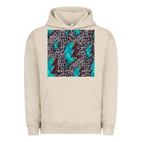 Pigment French Oak turquoise lightning bolt seamless pattern Urban Hoodie - HRA Design Shop