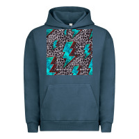 Pigment Midnight Navy turquoise lightning bolt seamless pattern Urban Hoodie - HRA Design Shop