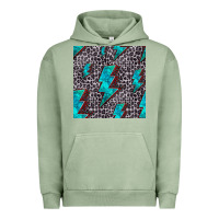 Pigment Oil Green turquoise lightning bolt seamless pattern Urban Hoodie - HRA Design Shop