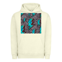 Pigment Pistachio turquoise lightning bolt seamless pattern Urban Hoodie - HRA Design Shop