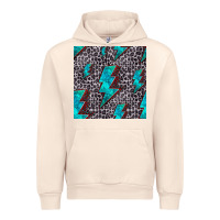 Sandshell turquoise lightning bolt seamless pattern Urban Hoodie - HRA Design Shop