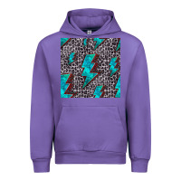 Tulip turquoise lightning bolt seamless pattern Urban Hoodie - HRA Design Shop
