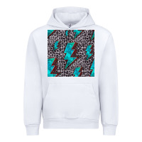 White turquoise lightning bolt seamless pattern Urban Hoodie - HRA Design Shop