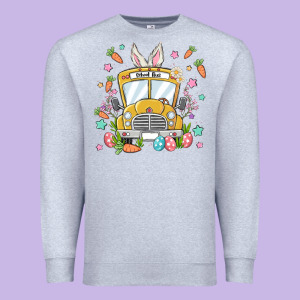 Easter School Bus Premium Sweatshirt Designed By Maliassmallbusiness