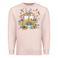 Pale Pink easter school bus Premium Sweatshirt - MaliasSmallBusiness