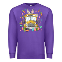 Purple easter school bus Premium Sweatshirt - MaliasSmallBusiness