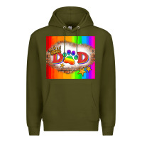 Army Green lgbtq dad and paw Premium Hoodie - HRA Design Shop