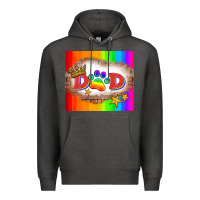 Charcoal Heather lgbtq dad and paw Premium Hoodie - HRA Design Shop