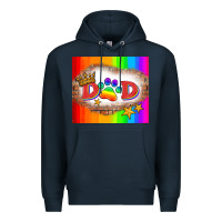 Navy lgbtq dad and paw Premium Hoodie - HRA Design Shop
