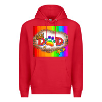 Red lgbtq dad and paw Premium Hoodie - HRA Design Shop