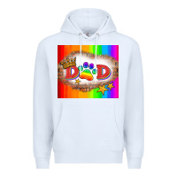 White lgbtq dad and paw Premium Hoodie - HRA Design Shop