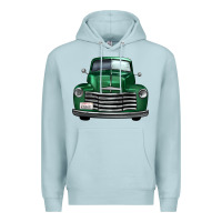 Blue Mist western green truck front view Premium Hoodie - FaDigitalArtStudio