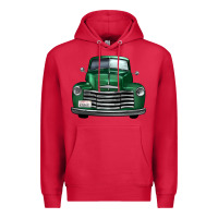 Cardinal western green truck front view Premium Hoodie - FaDigitalArtStudio