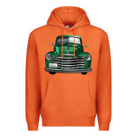 Carrot western green truck front view Premium Hoodie - FaDigitalArtStudio