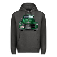 Charcoal Heather western green truck front view Premium Hoodie - FaDigitalArtStudio