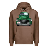 Chestnut western green truck front view Premium Hoodie - FaDigitalArtStudio