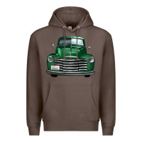 Coffee western green truck front view Premium Hoodie - FaDigitalArtStudio