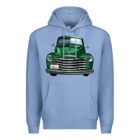Colony Blue western green truck front view Premium Hoodie - FaDigitalArtStudio