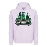 Lilac western green truck front view Premium Hoodie - FaDigitalArtStudio