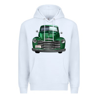 White western green truck front view Premium Hoodie - FaDigitalArtStudio