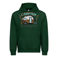 Forest Green camping is my happy place Urban Hoodie - CowhideDigitalArt