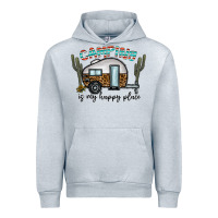 Heather Grey camping is my happy place Urban Hoodie - CowhideDigitalArt