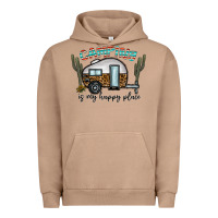Pigment Burro camping is my happy place Urban Hoodie - CowhideDigitalArt