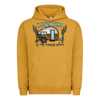 Pigment Peanut Butter camping is my happy place Urban Hoodie - CowhideDigitalArt