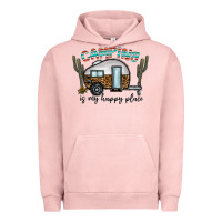 Pigment Salmon camping is my happy place Urban Hoodie - CowhideDigitalArt